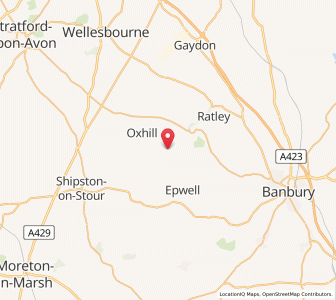 Map of Middle Tysoe, EnglandEngland