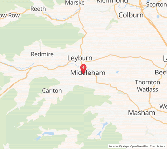 Map of Middleham, EnglandEngland