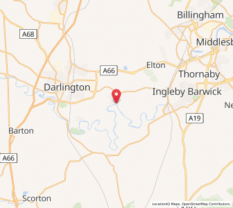 Map of Middleton One Row, EnglandEngland