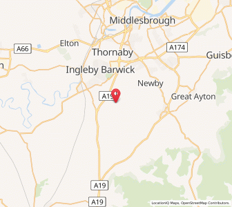 Map of Middleton upon Leven, EnglandEngland