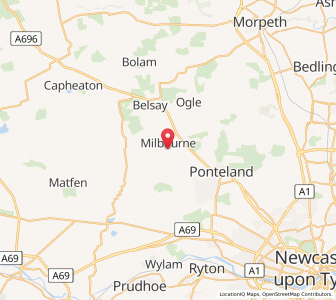 Map of Milbourne, EnglandEngland