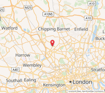 Map of Mill Hill East, EnglandEngland