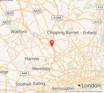 Map of Mill Hill, EnglandEngland