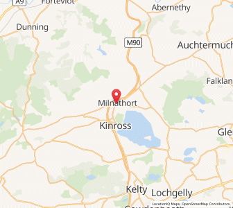 Map of Milnathort, ScotlandScotland