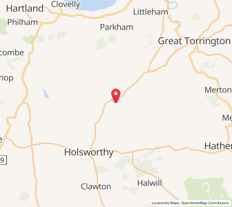 Map of Milton Damerel, EnglandEngland