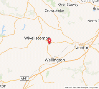 Map of Milverton, EnglandEngland