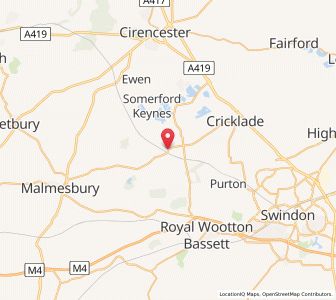 Map of Minety, EnglandEngland