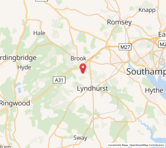 Map of Minstead, EnglandEngland