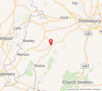 Map of Minsterley, EnglandEngland