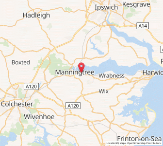 Map of Mistley, EnglandEngland