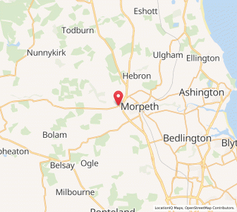 Map of Mitford, EnglandEngland