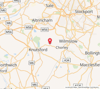 Map of Mobberley, EnglandEngland