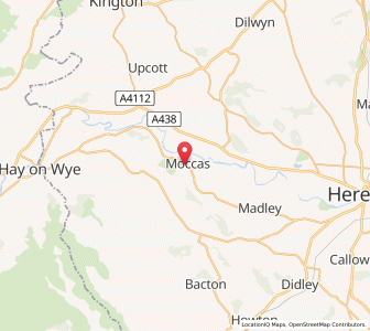 Map of Moccas, EnglandEngland