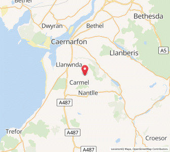 Map of Moel-tryfan, WalesWales