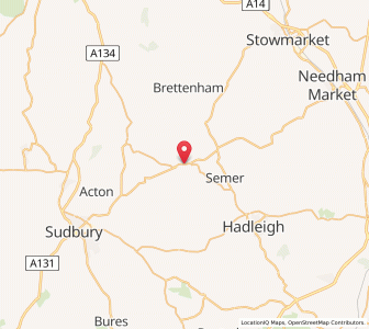 Map of Monks Eleigh, EnglandEngland