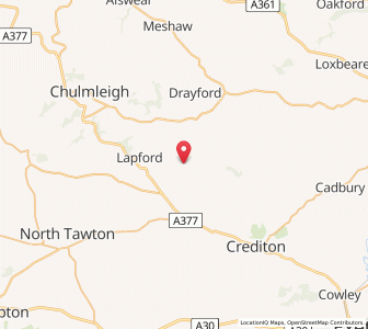 Map of Morchard Bishop, EnglandEngland