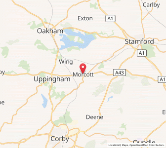 Map of Morcott, EnglandEngland