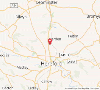 Map of Moreton on Lugg, EnglandEngland