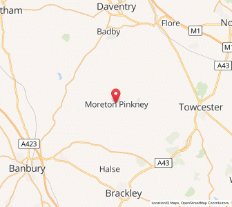 Map of Moreton Pinkney, EnglandEngland