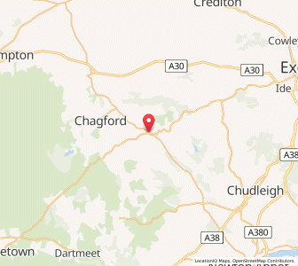 Map of Moretonhampstead, EnglandEngland