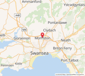 Map of Morriston, WalesWales