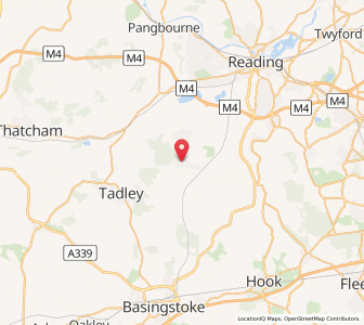 Map of Mortimer Common, EnglandEngland