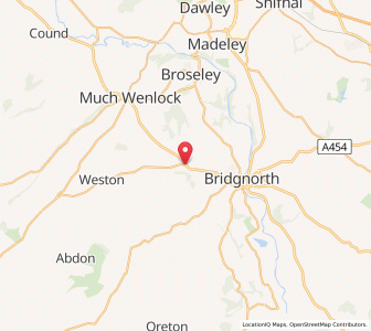 Map of Morville, EnglandEngland