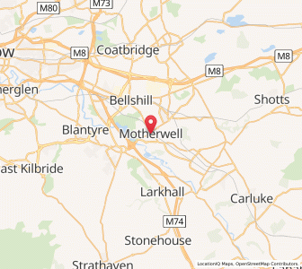 Map of Motherwell, ScotlandScotland