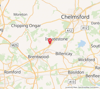 Map of Mountnessing, EnglandEngland