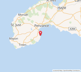 Map of Mousehole, EnglandEngland