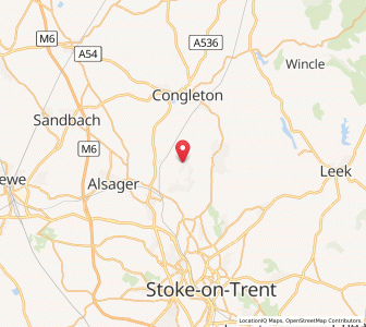 Map of Mow Cop, EnglandEngland