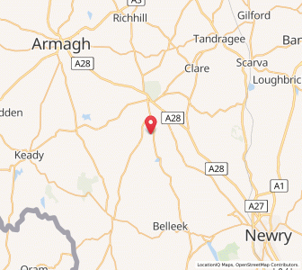 Map of Mowhan, Northern IrelandNorthern Ireland