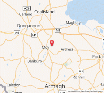 Map of Moy, Northern IrelandNorthern Ireland