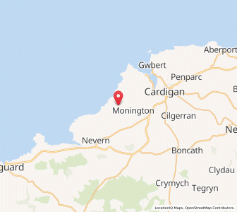 Map of Moylgrove, WalesWales