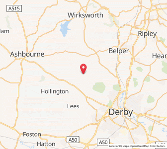Map of Mugginton, EnglandEngland