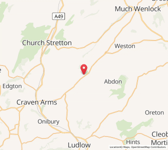 Map of Munslow, EnglandEngland