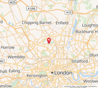 Map of Muswell Hill, EnglandEngland