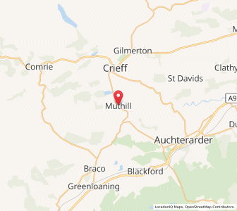 Map of Muthill, ScotlandScotland