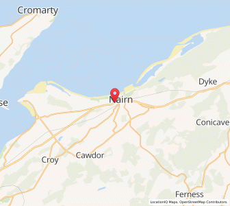 Map of Nairn, ScotlandScotland