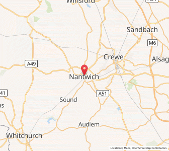 Map of Nantwich, EnglandEngland