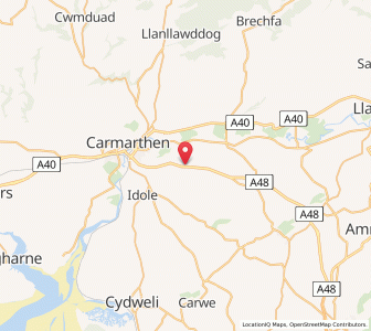 Map of Nantycaws, WalesWales