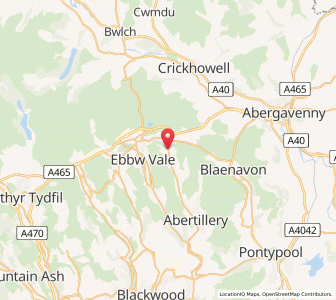 Map of Nantyglo, WalesWales