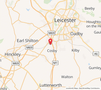 Map of Narborough, EnglandEngland