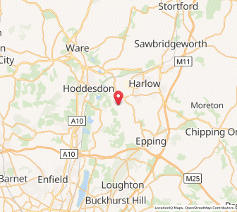 Map of Nazeing, EnglandEngland