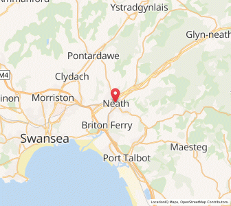 Map of Neath, WalesWales