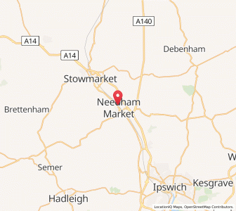 Map of Needham Market, EnglandEngland