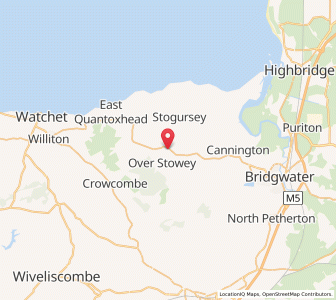 Map of Nether Stowey, EnglandEngland