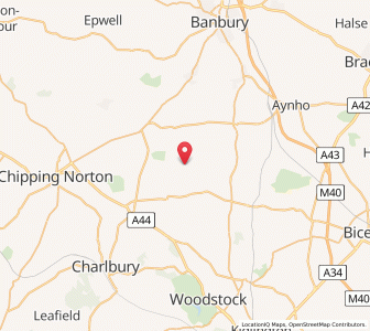 Map of Nether Worton, EnglandEngland