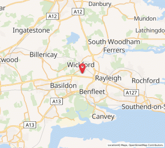 Map of Nevendon, EnglandEngland