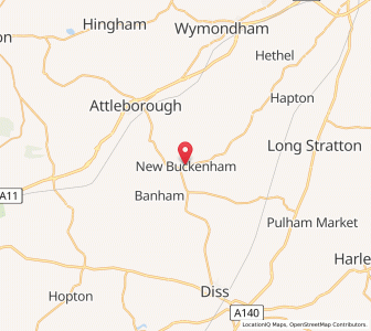 Map of New Buckenham, EnglandEngland